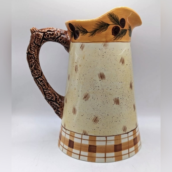 GIFTCRAFT* 3D Moose  pinecone plaid pitcher for water, juice, lemonade, iced tea - Picture 5 of 6
